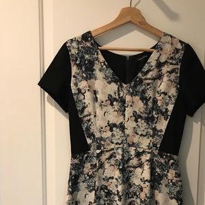 Club Monaco Floral & Black Dress